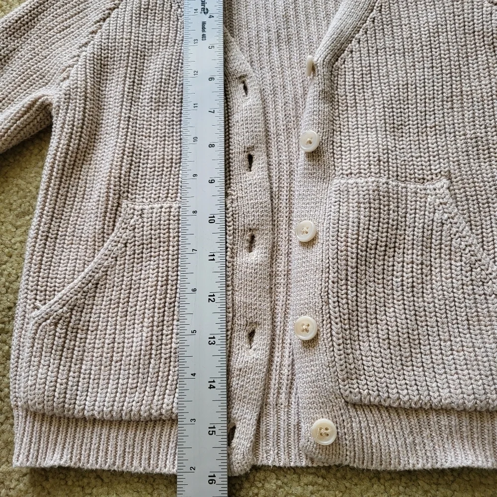 kids Cream Knit Cardigan Sweater 4y